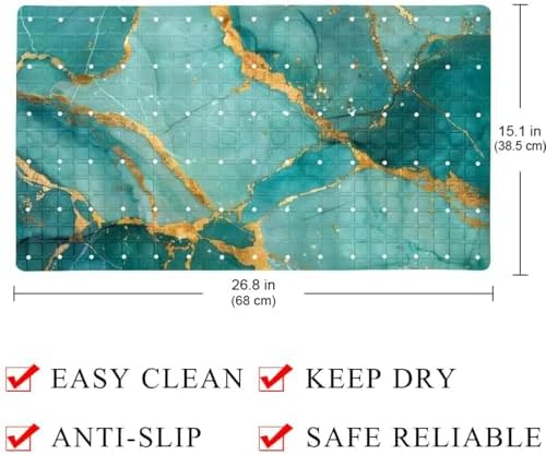 Non Slip Bathtub and Shower Mat 26.8x15.1 inch, Bath Mat - Image 4