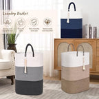 Woven Laundry Basket for Clothes, 100 L Large Rectangle Laundry Hampers - Image 4