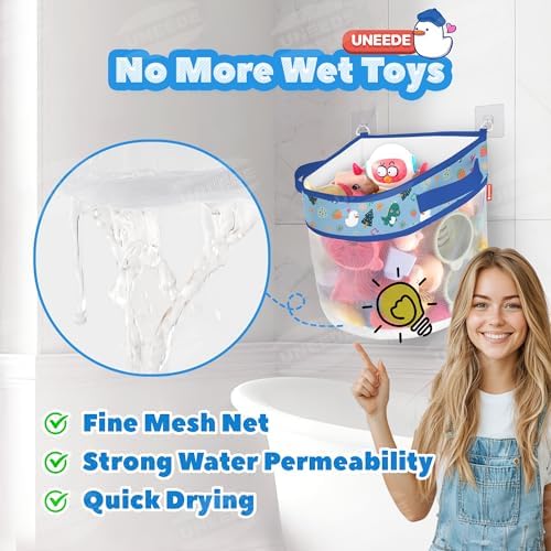 UNEEDE Dino Print Bath Storage, 4.15 Gallons Bathtub Storage Organizer - Image 3