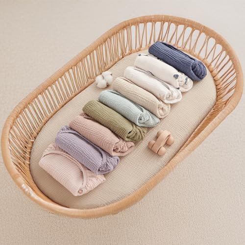 Bearmoss 2-Pack Baby Bassinet Sheets - Image 3