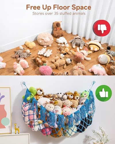 Boho Stuffed Animal Hammock, Falt Wall or Corner Hanging - Image 5