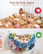 Boho Stuffed Animal Hammock, Falt Wall or Corner Hanging - Image 5