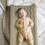 lulumoon Muslin Changing Pad Cover: Quilted Cotton Gentle on Baby's Skin - Image 3