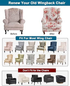 CRFATOP Wingback Chair Covers Wing Armchair Slipcovers - Image 4