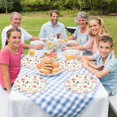 50PCS Floral Paper Placemats, 13.5in Summer Table Mats - Image 7