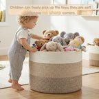 Artfeel 100L Large Cotton Rope Basket, Decorative Woven Blanket Storage - Image 2