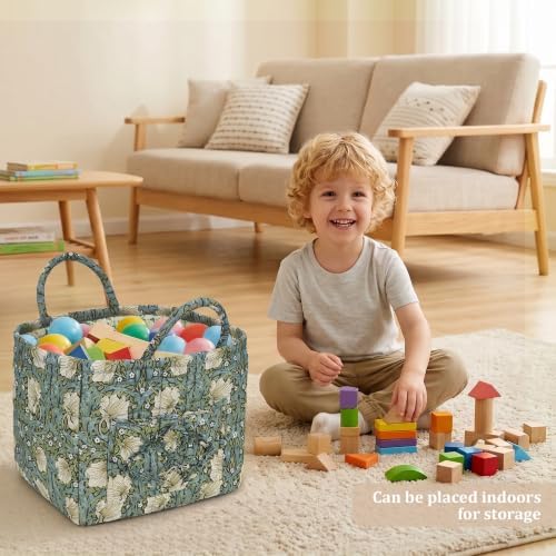 Floral Fabric Storage Basket Car Interior Storage Basket Underwear Sundries - Image 5