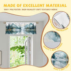 Misty Forest Valance Curtain for Windows 2 Pack Landscape Mountain Pine Tree - Image 2