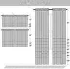 DONREN Warm Taupe Window Curtain Valances - Image 7