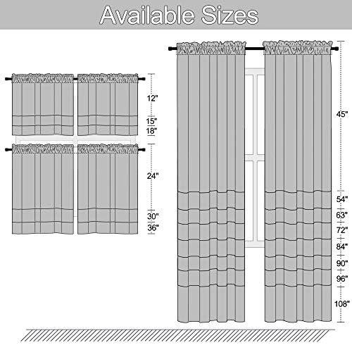 DONREN Warm Taupe Window Curtain Valances - Image 7