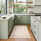 GarveeHome Scalloped Entryway Rug 2x3 Washable Front Door Bow Rug - Image 4