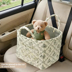 Floral Fabric Storage Basket Car Interior Storage Basket Underwear Sundries - Image 3