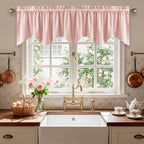 StangH Pink Spring Decor Velvet Window Valance 52x18 Inch, 1 Panel by StangH