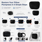 2 PCS Car Pillow for Driving Seat Soft Suede Headrest Neck & Lumbar Support - Image 4