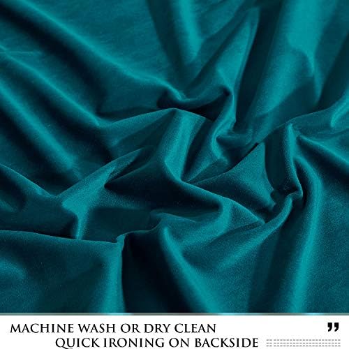 StangH Teal Waterfall Velvet Valance Curtains W79 inches, 1 Panel - Image 6