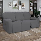PureFit Super Stretch 3 Seats Recliner Sofa Couch Cover - Image 2