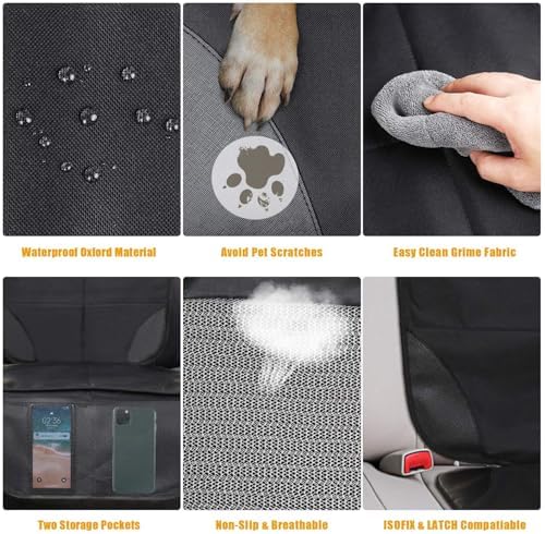 Car Seat Protector, Ponjson Auto Car Leather Seats Waterproof Thick - Image 5