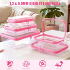 5 Pack Large Clear Hard Shell Zipper Case, Diaper Bag Organizer Pouches - Image 4