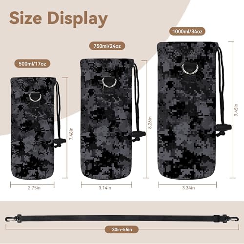 AUPET Water Bottle Bag Carrier, 24oz/32oz Insulated Neoprene bottle Sling - Image 2
