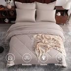 NTBAY Queen Microfiber Bed in a Bag, Comforter Set 7 Piece - Image 2