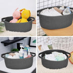 ABenkle Small Basket with Handles, Boho Decorative Rope Woven Dog Cat Toy - Image 4