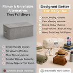 Soft Canvas Storage Bags with Zipper. Thick Breathable - Image 6