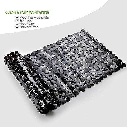 SONGZIMING Bathtub Mat Non Slip 2 Pack, 35 x 16 Inches Pebble Shower Mat - Image 5