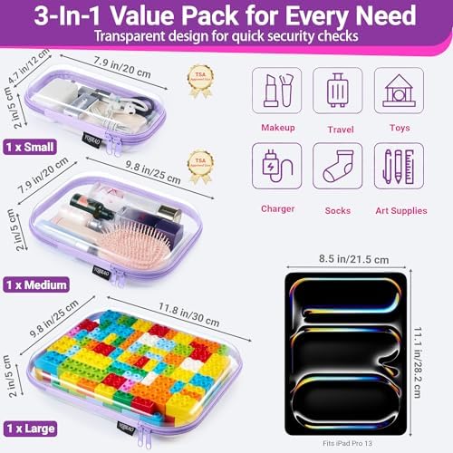 YQBRAO Clear Hard Shell Organizer Case Set - Image 4