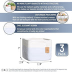 NaturalCozy Storage Cubes 9”x9”x7”Cotton Rope Woven Baskets - Image 2