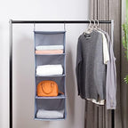 Hanging Closet Organizer 4-Shelf, Oxford Fabric Wardrobe Storage - Image 4