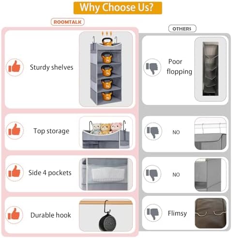 4-Shelf Hanging Closet Organizer and Storage - Image 7