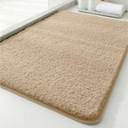 Polyester Bathroom Rug 20"x32" Light Brown, Non-Slip Soft Bath Mat by Kildoss