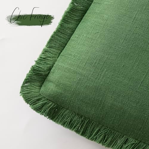 Foindtower Decorative Linen Fringe Throw Pillow Covers Cozy Boho Farmhouse - Image 3