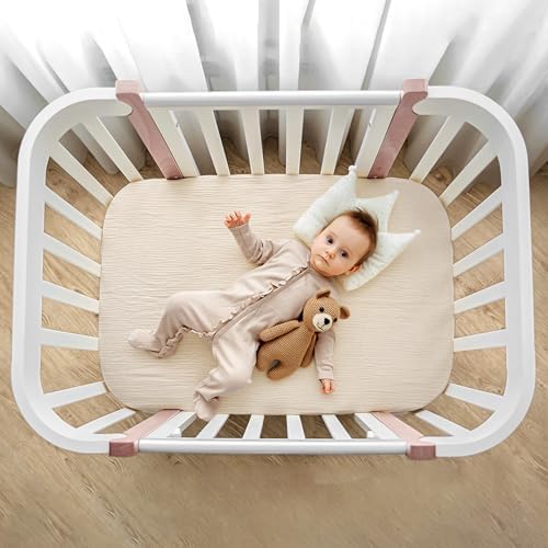 lulumoon Muslin Fitted Bassinet Sheet: Compatible - Image 5
