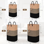 Woven Laundry Basket for Clothes, 50 L Large Rectangle Laundry Hampers - Image 3