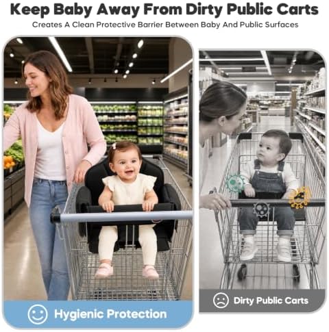 Padded Shopping Cart Cover for Baby - Image 3