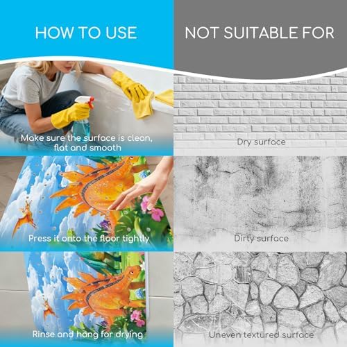Baby Bath Mat for Tub, Non Slip Kids Bath Shower Mat - Image 6