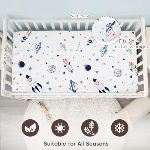 david's kids 4 Pack Fitted Crib Sheets, Ultra Soft Breathable Comfortable Baby - Image 5