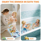 Baby Bath Mat for Kids Toddler 40" x 16" Soft PVC Kids Bathtub Mat - Image 5