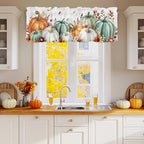 Fall Thanksgiving Kitchen Curtains Valances - Image 2