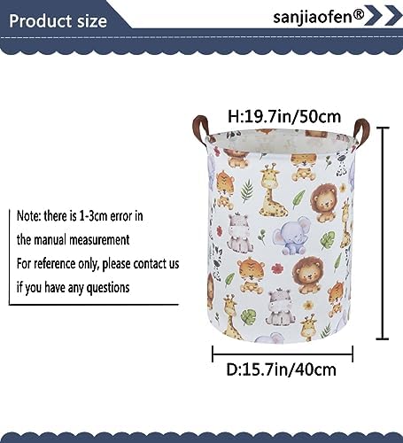 Kids Laundry Hamper, Baby Laundry Basket Animal Storage Baskets - Image 7