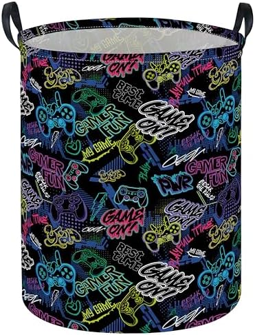 Kids Laundry Basket Boys Laundry Hamper Kids Collapsible Canvas Waterproof by Sanjiaofen