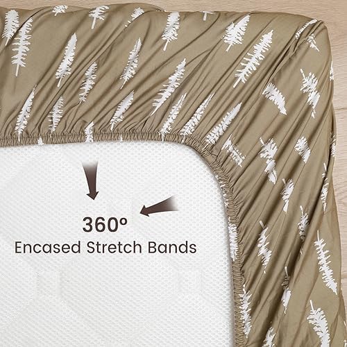 PHF 3 Pack Soft Mini Crib Sheets, Woodland Silky Pack N Play Sheets - Image 5