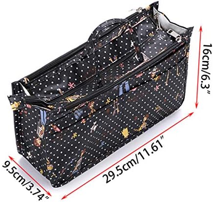 BTSKY Printing Handbag Organizers Inside Purse Insert-High Capacity 13 Pockets - Image 4