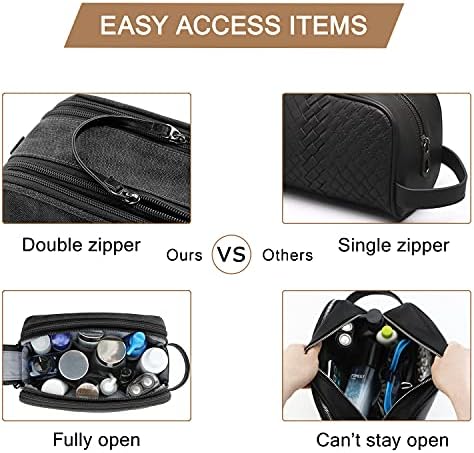 BAGSMART Toiletry Bag for Men, Canvas Travel Toiletry Organizer Dopp Kit - Image 4