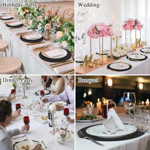 SHACOS 100 PCS Round Paper Placemats 13 inch Disposable Paper Place Mats - Image 7