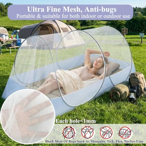 Pop Up Mosquito Net Foldable Cloth Base Mesh Tent - Image 4