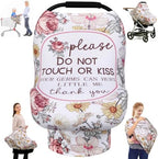 Metplus Baby Car Seat Cover, No Touch Sign Carseat Canopy & Nursing Covers by Metpus