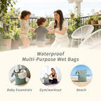 Happy Flute 3 Set Wet Bag Storage Bag Zipper Waterproof Washable - Image 5