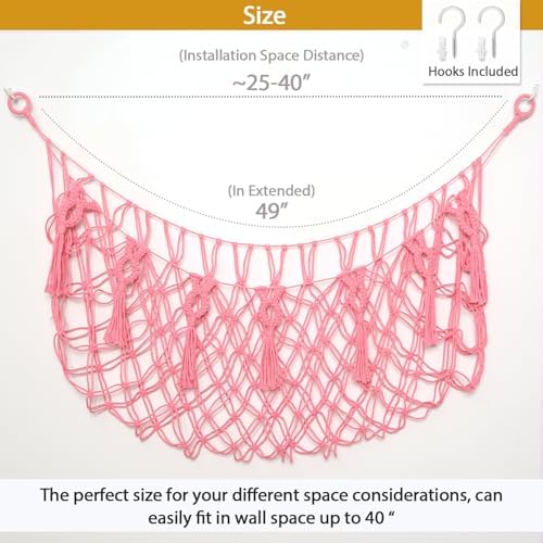 YKBU Stuffed Animal Net or Hammock Macrame Toy Diaplay Plush Toy Holder Corner - Image 4